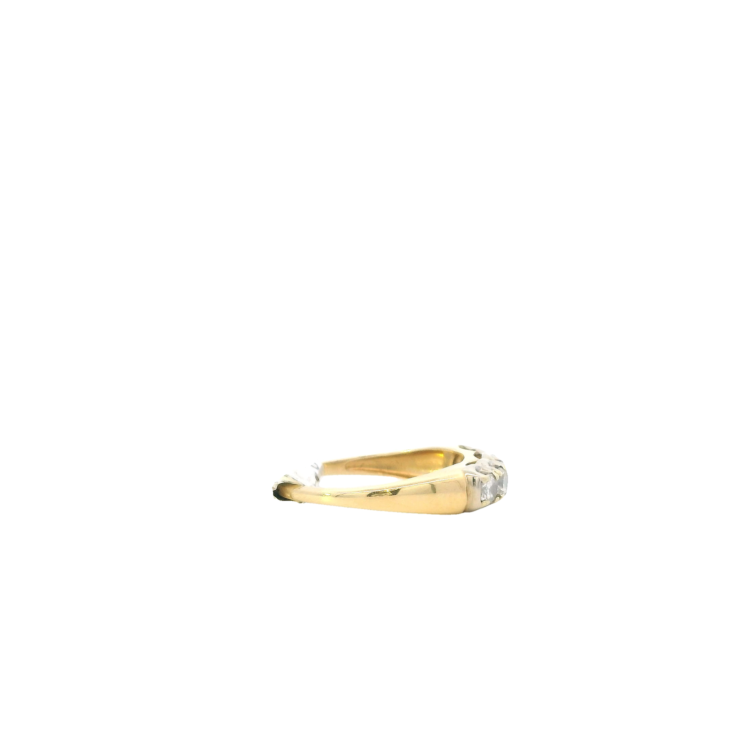14K Yellow & White Gold Diamond Women's Ring -0.53ct