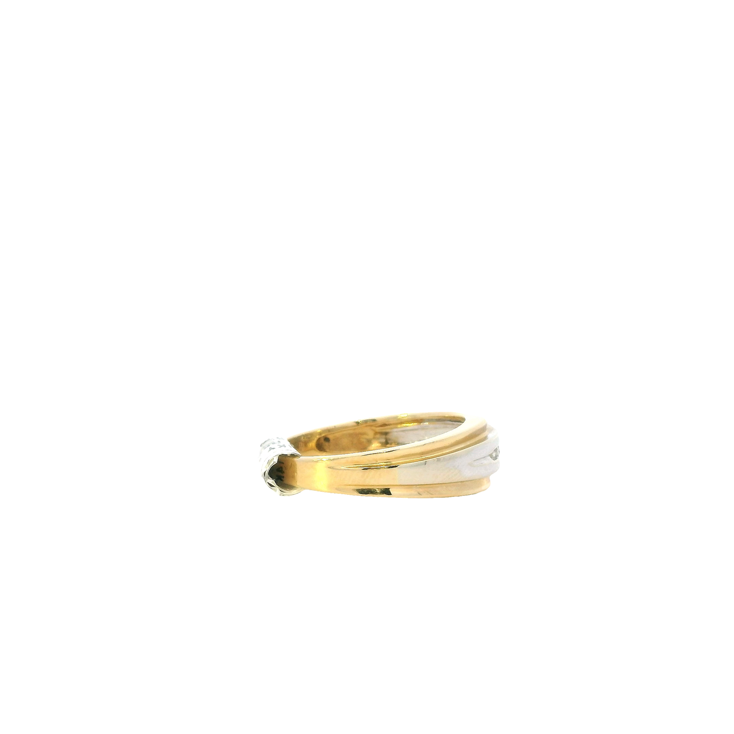 14K Yellow Gold Diamond Men's Ring - 0.09ct