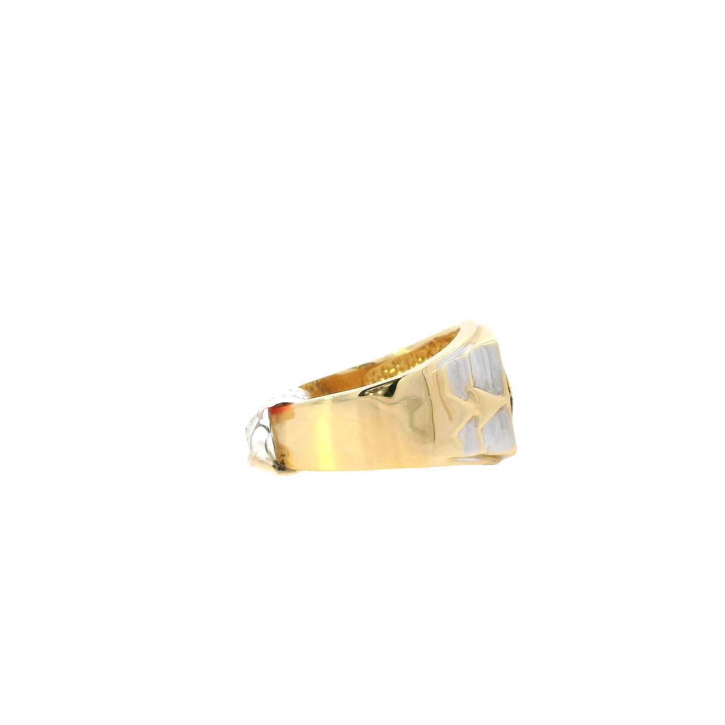 14K Yellow & White Gold Topaz & Cubic Zirconia Ring