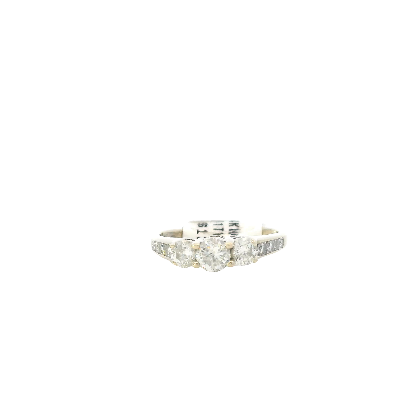 14K White Gold Diamond Women's Ring -1.01ct