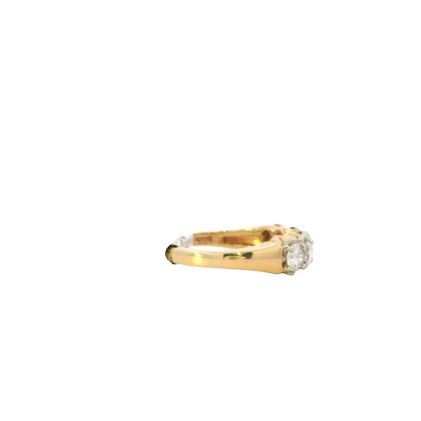 14K Yellow Gold Diamond Women's Ring -1.02ct