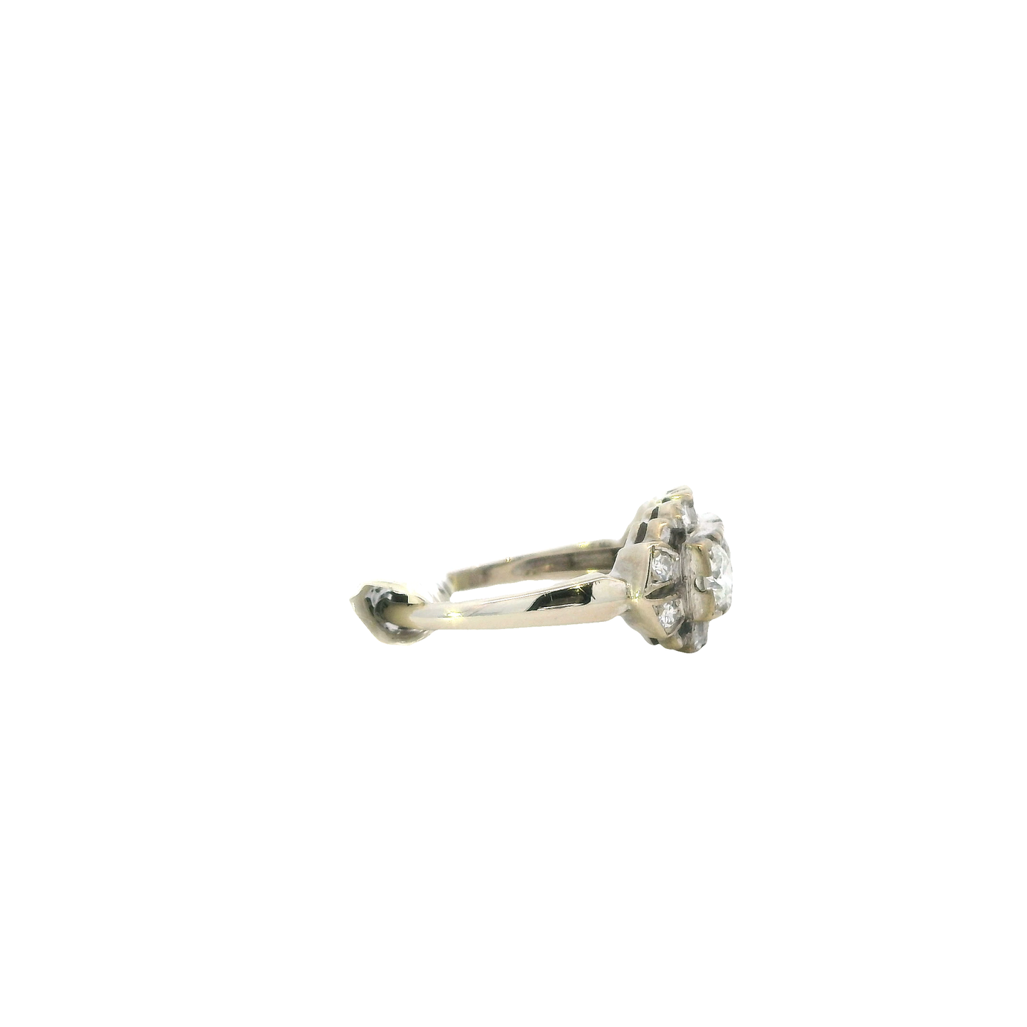 14K White Gold Diamond Women's Ring -1.38ct
