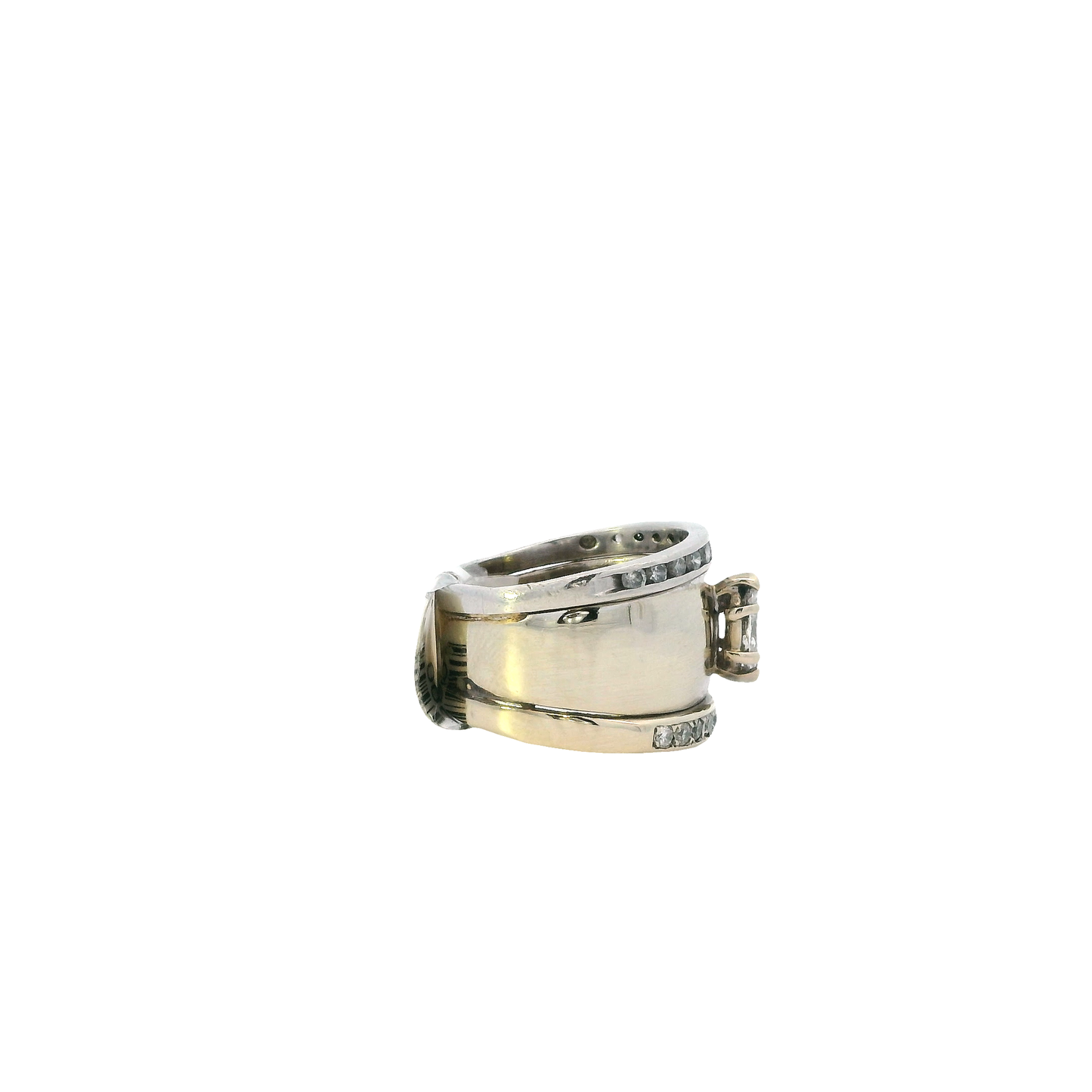 14K White Gold Diamond Women's Ring -0.58ct
