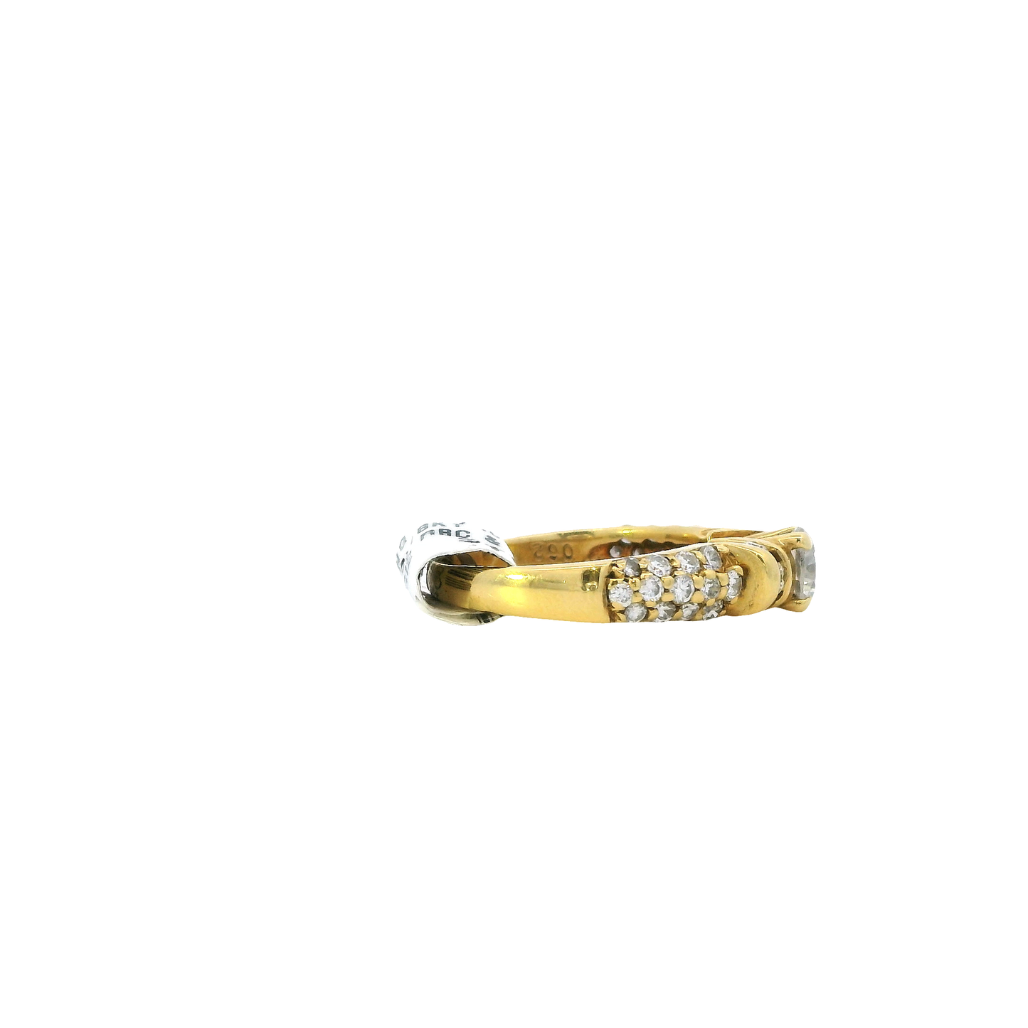 18K Yellow Gold Diamond Women's Ring - 1.35ct