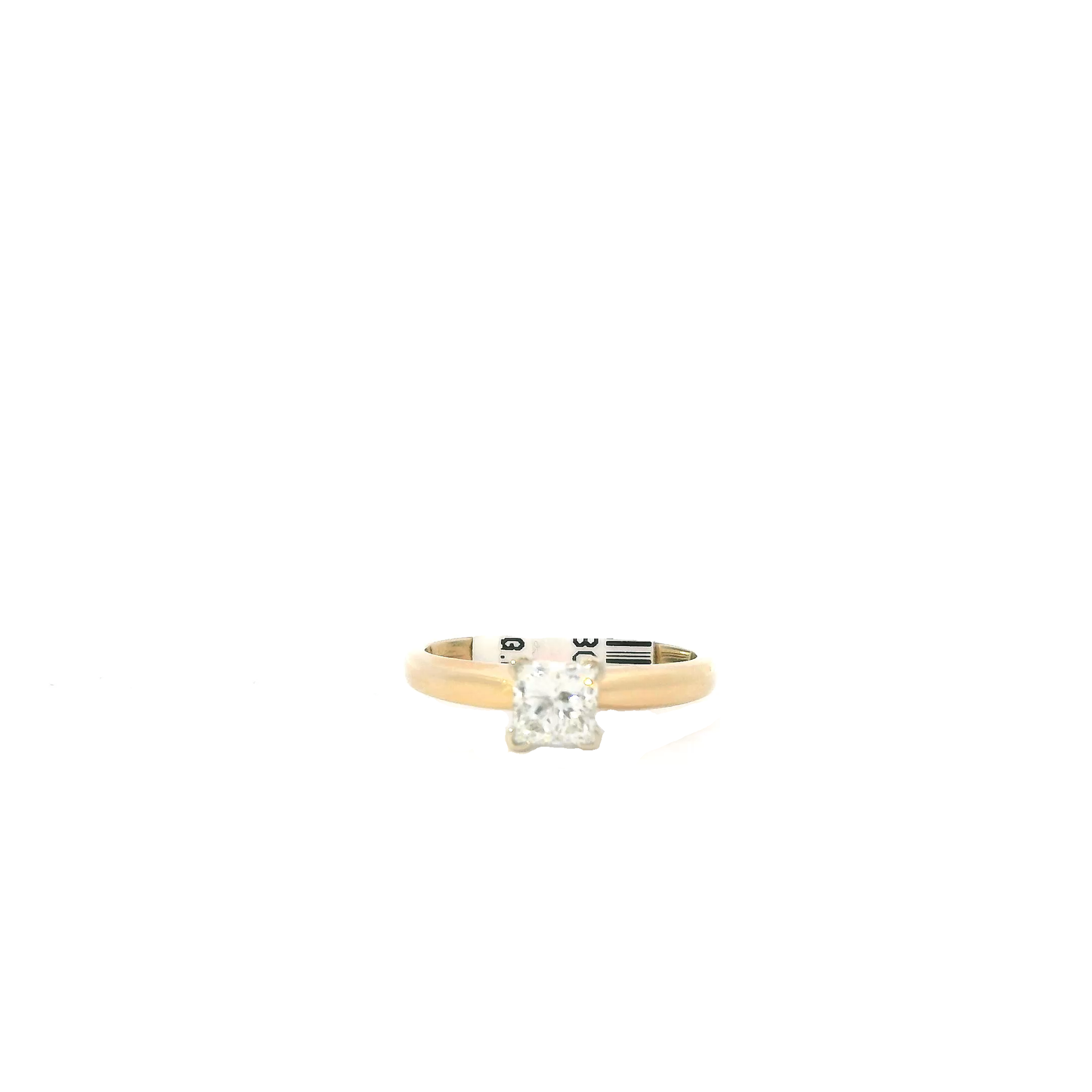 14K Yellow & White Gold Diamond Solitaire Ring - 0.90ct