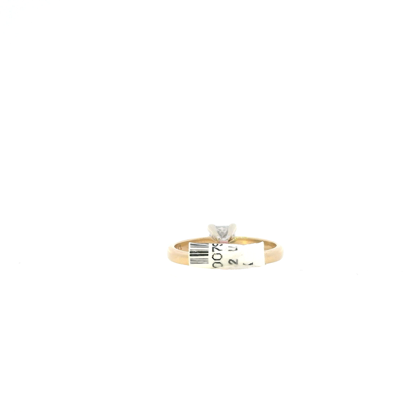 14K Yellow & White Gold Diamond Solitaire Ring - 0.90ct