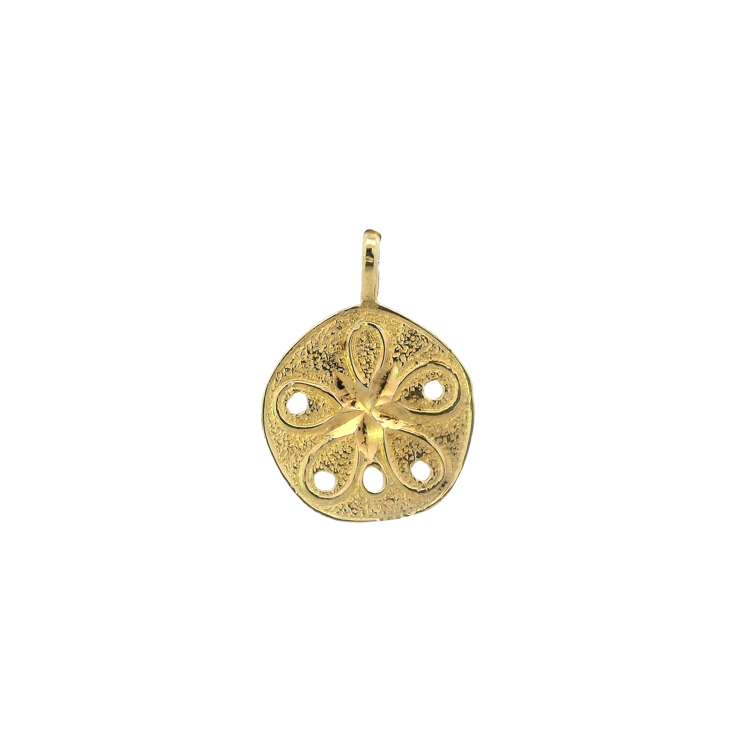 14K Yellow Gold Sand Dollar Pendant