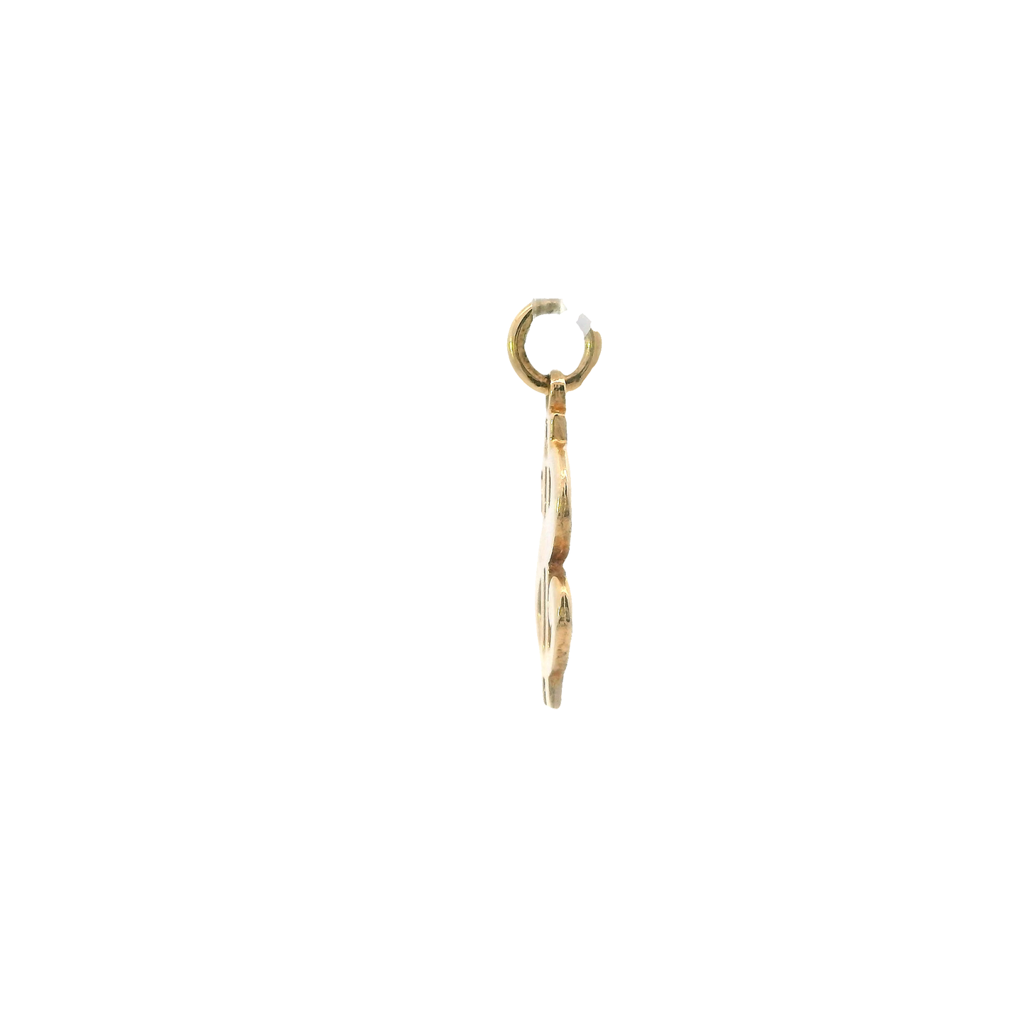 14K Yellow Gold Dollar Sign Pendant