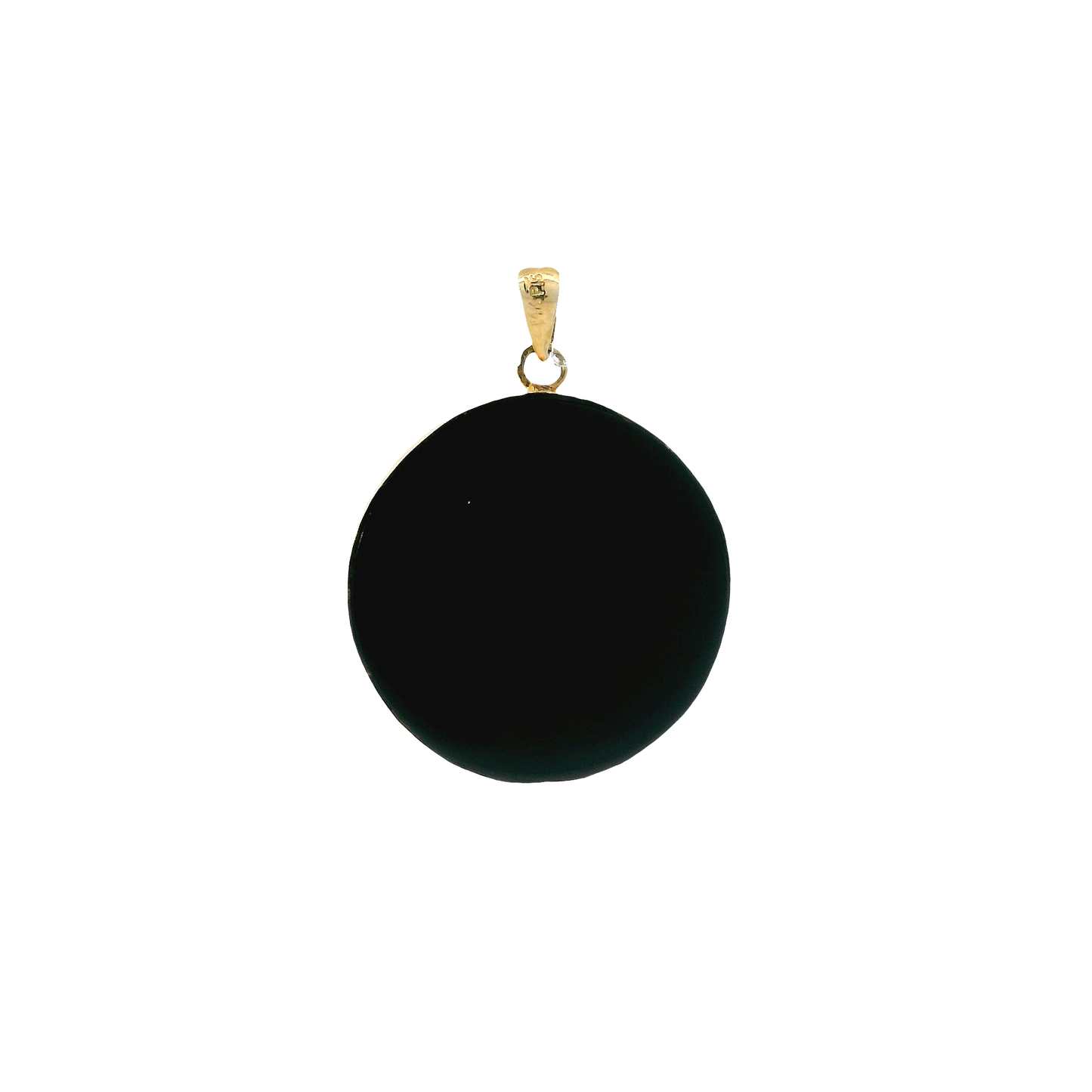 14K Yellow Gold Onyx Koala Pendant