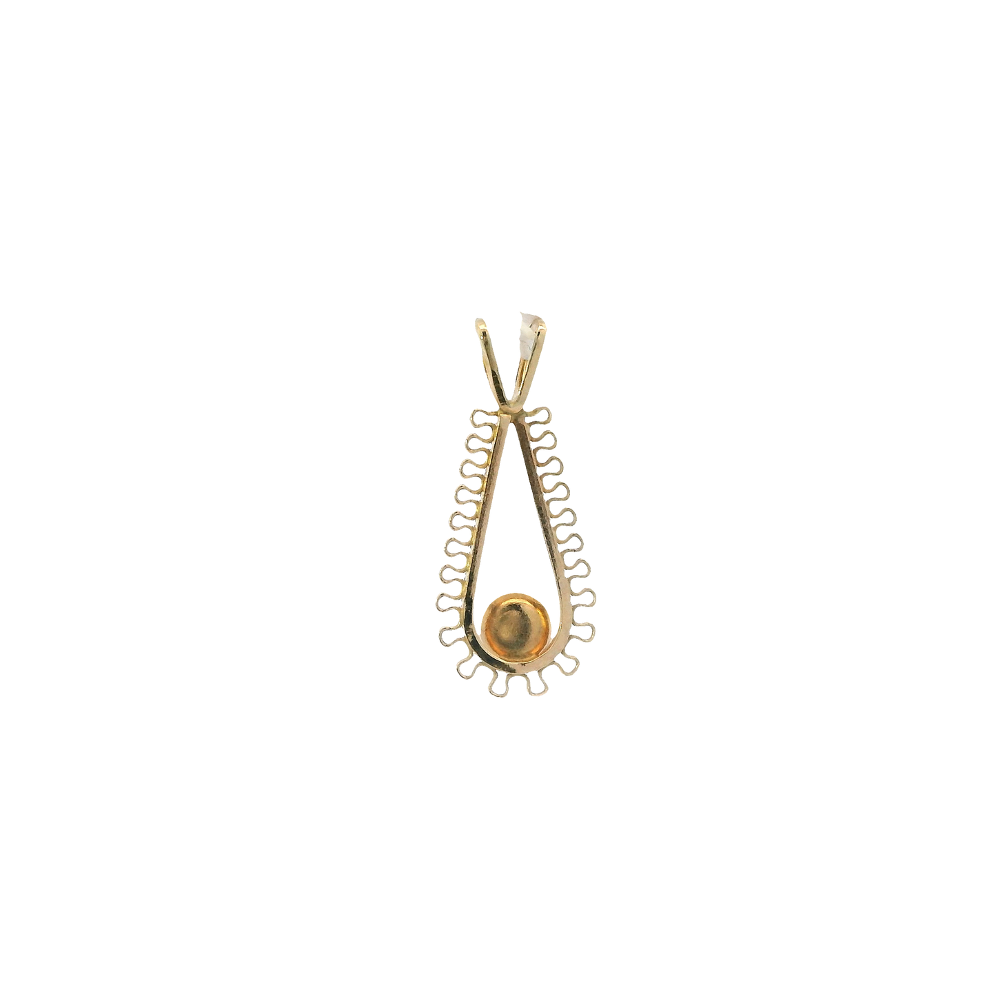 14K Yellow Gold Pearl Pendant
