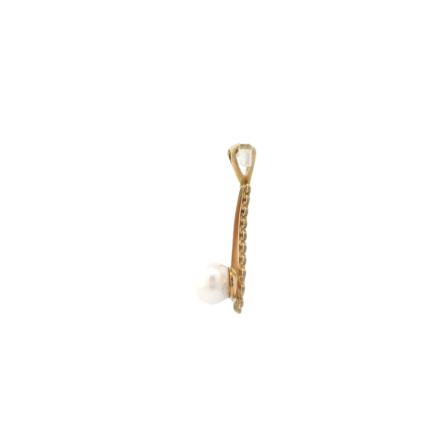 14K Yellow Gold Pearl Pendant