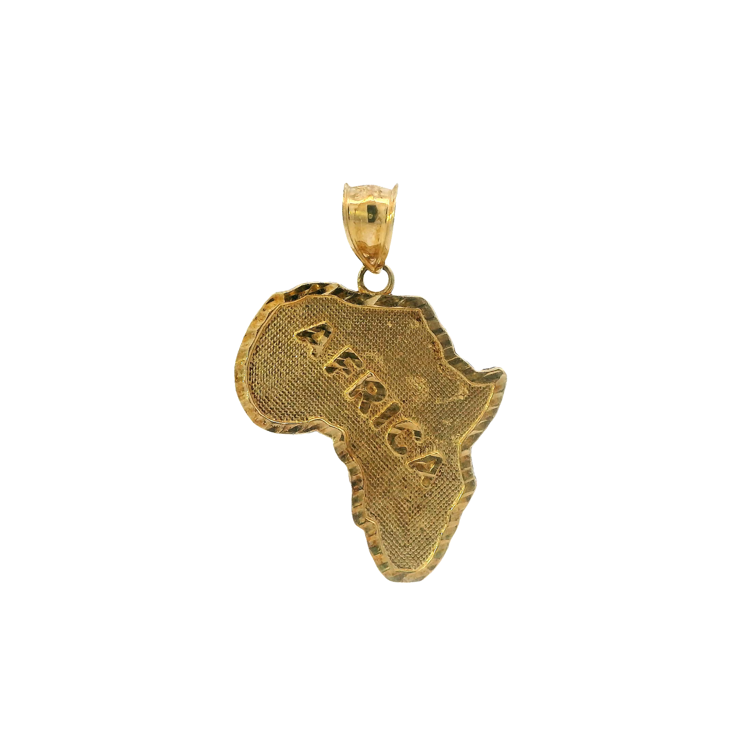 10K Yellow Gold Africa Pendant