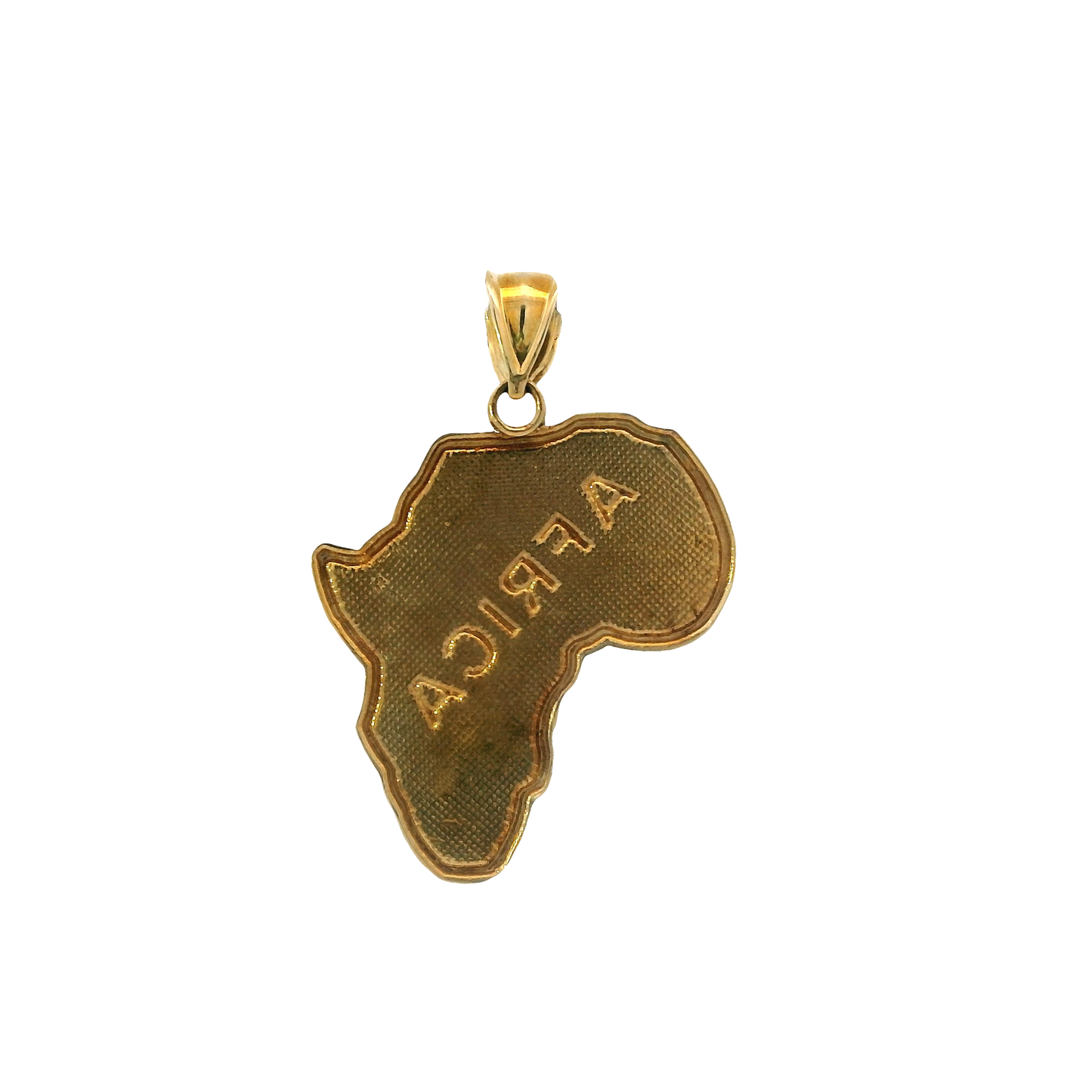 10K Yellow Gold Africa Pendant