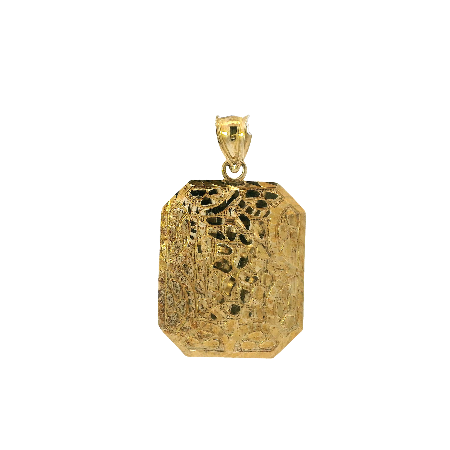 10K Yellow Gold Octagon Nugget Pendant