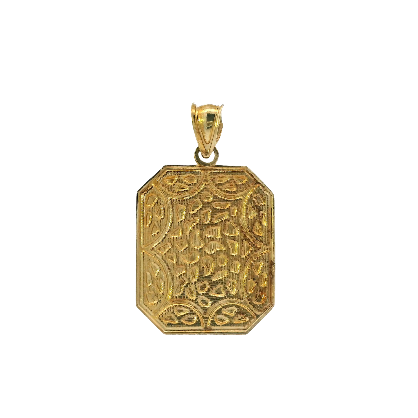 10K Yellow Gold Octagon Nugget Pendant