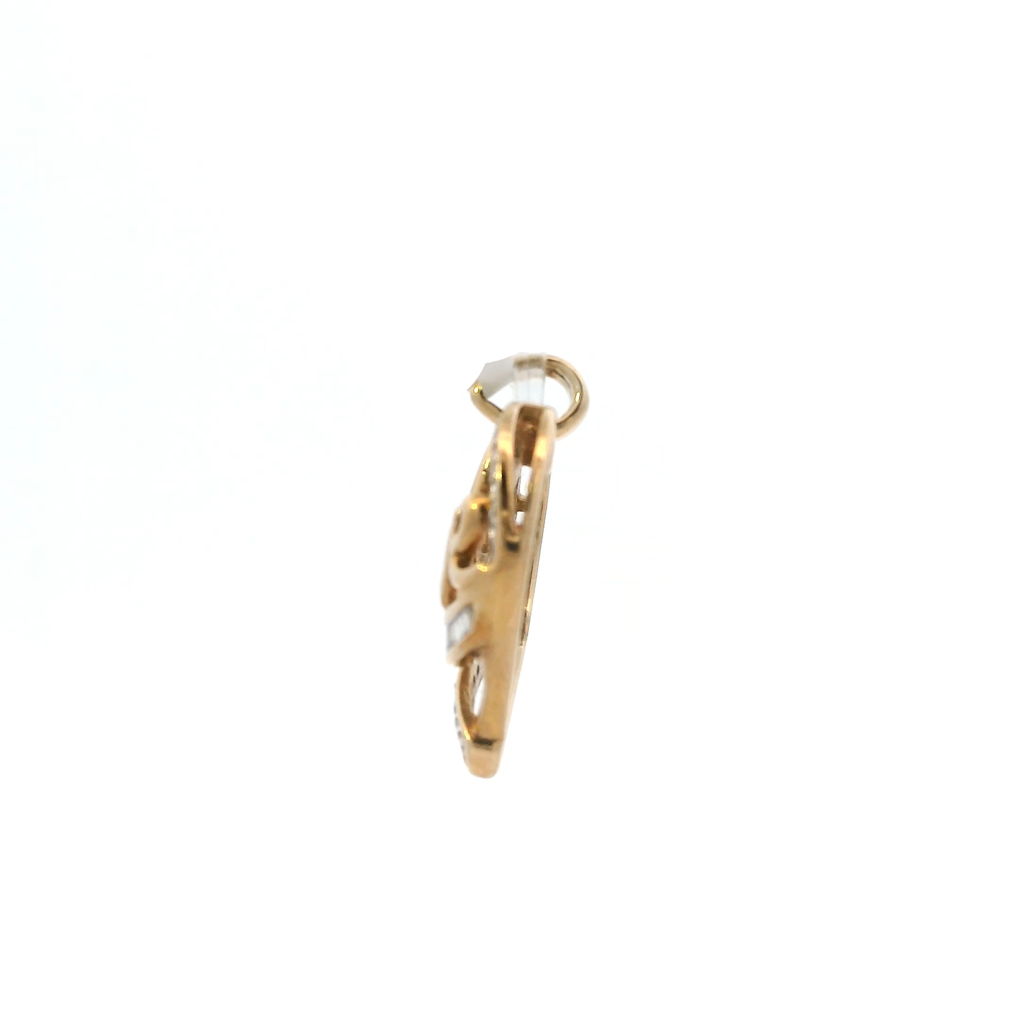 10K Yellow Gold Diamond Heart Love Pendant - 0.23ct