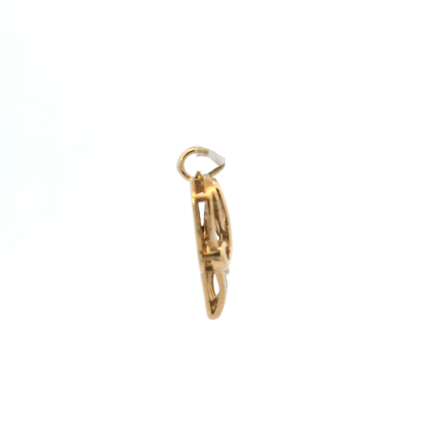 10K Yellow Gold Diamond Heart Love Pendant - 0.23ct