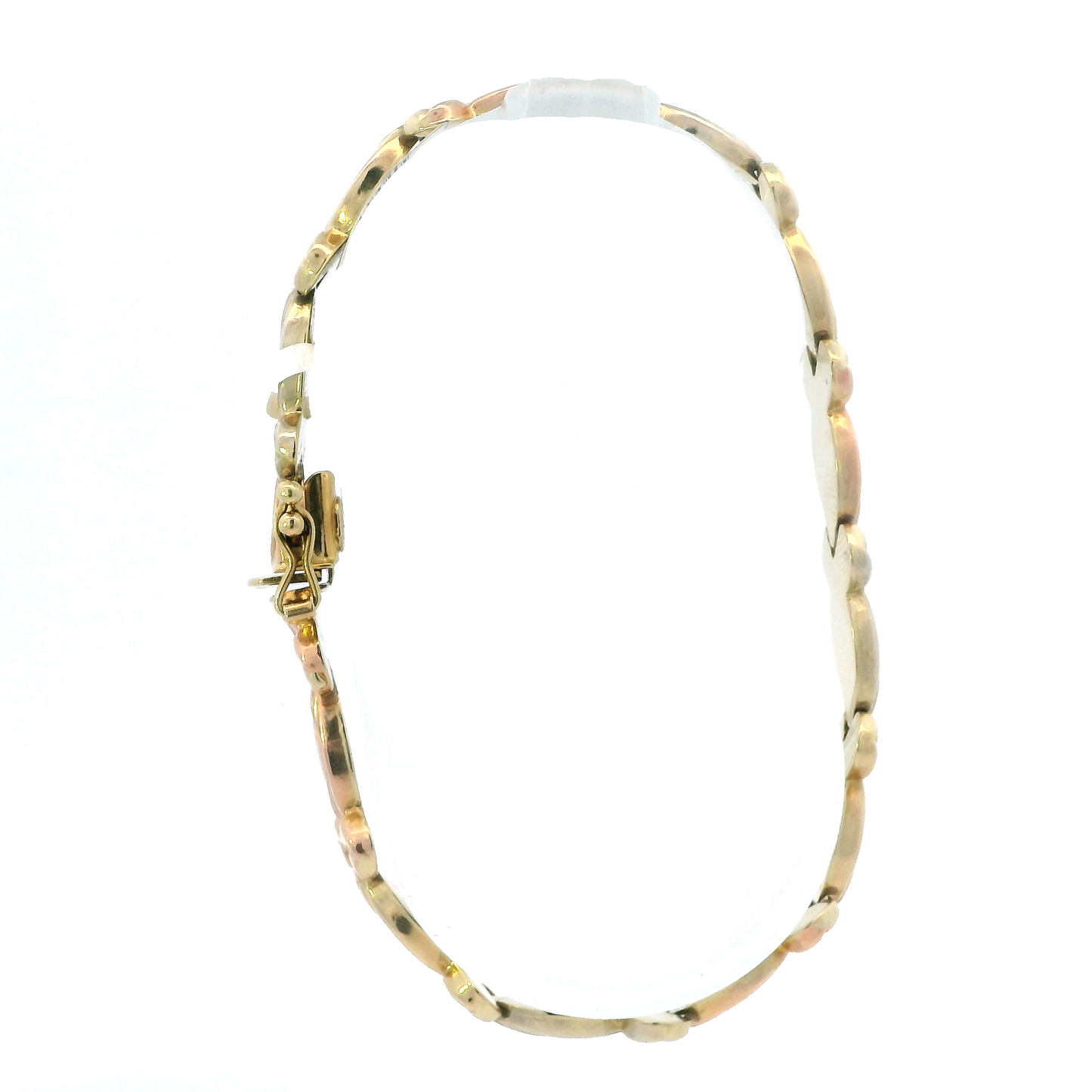 14K Tri-Color Hollow Bracelet