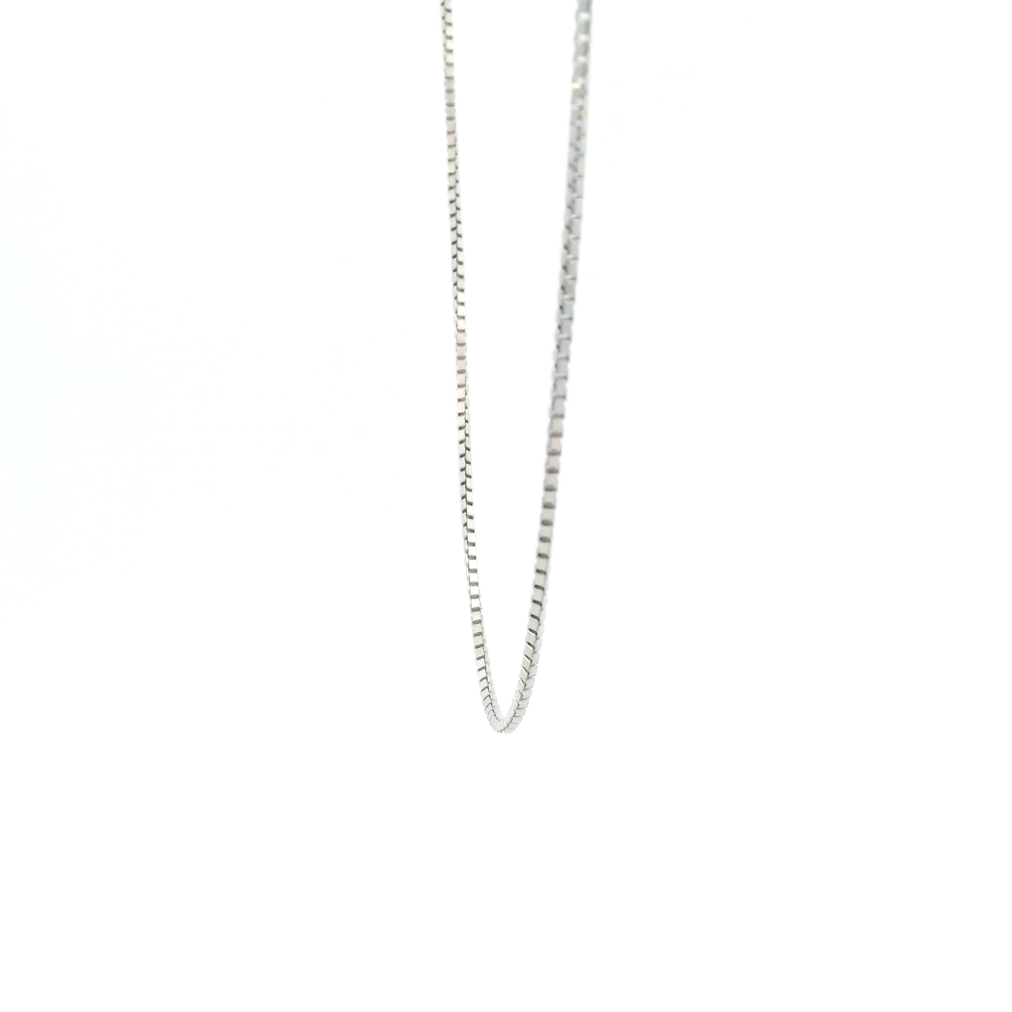 14K White Gold 22" Box Chain