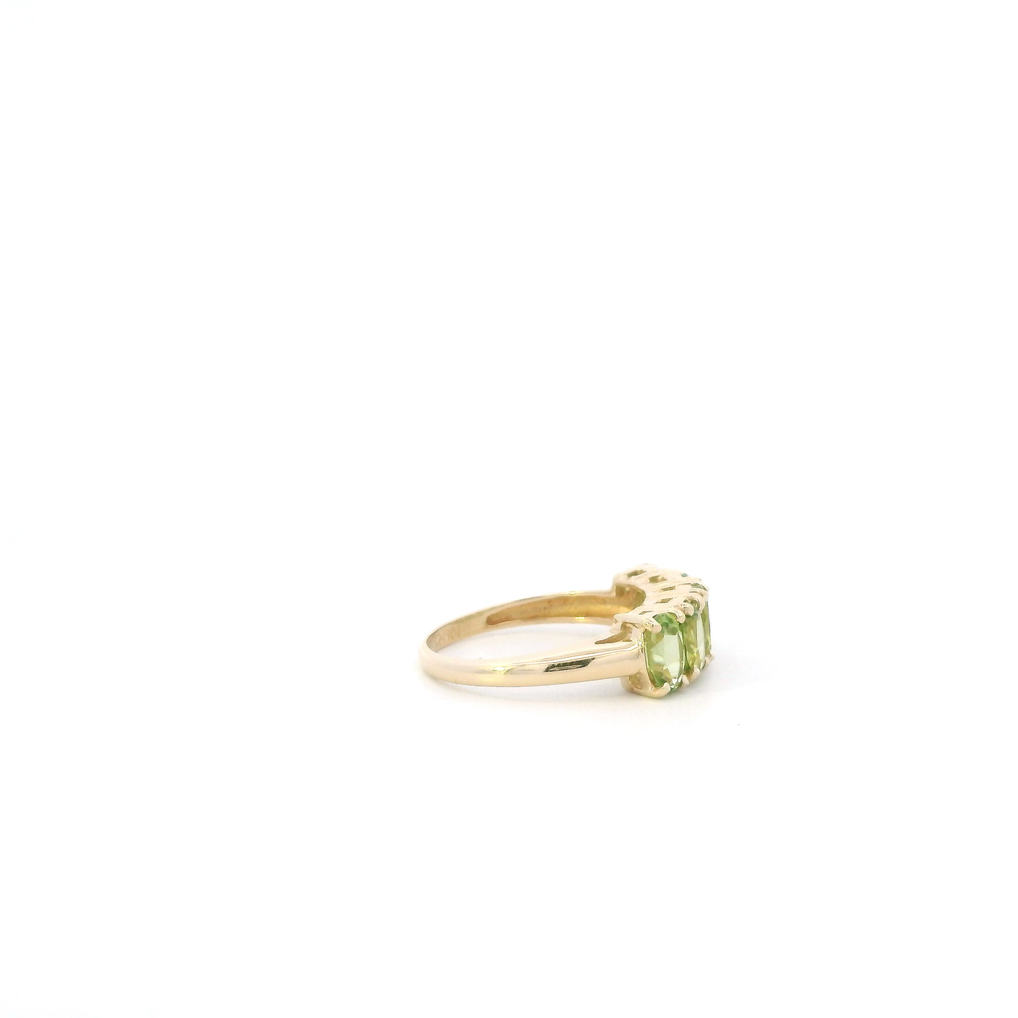 10K Yellow Gold Peridot Women's Ring