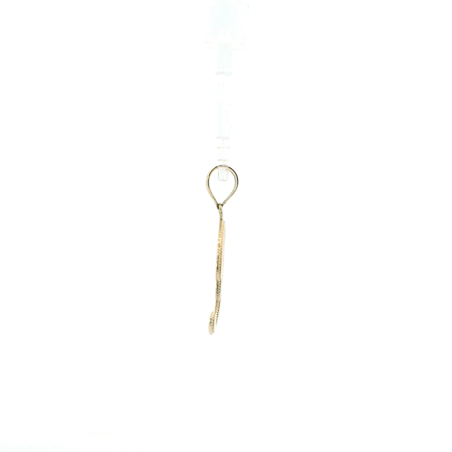 14K Yellow Gold Letter "Y" Milgrain Pendant