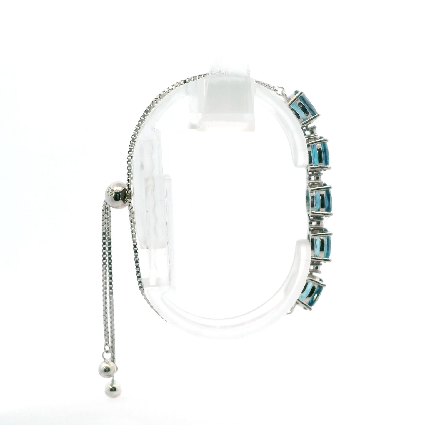 Sterling Silver Topaz Bolo Bracelet