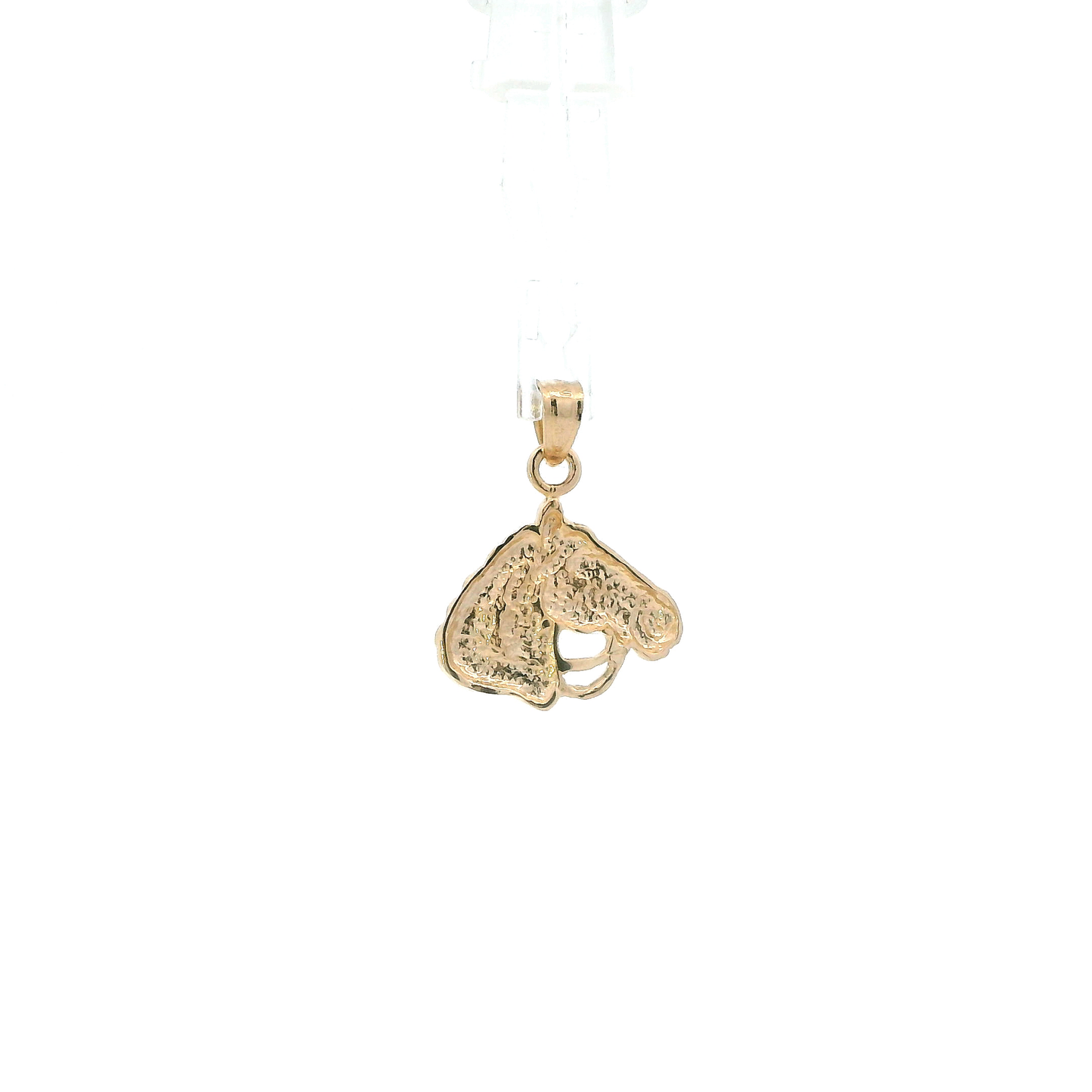 14K Yellow Gold Horse Head Pendant