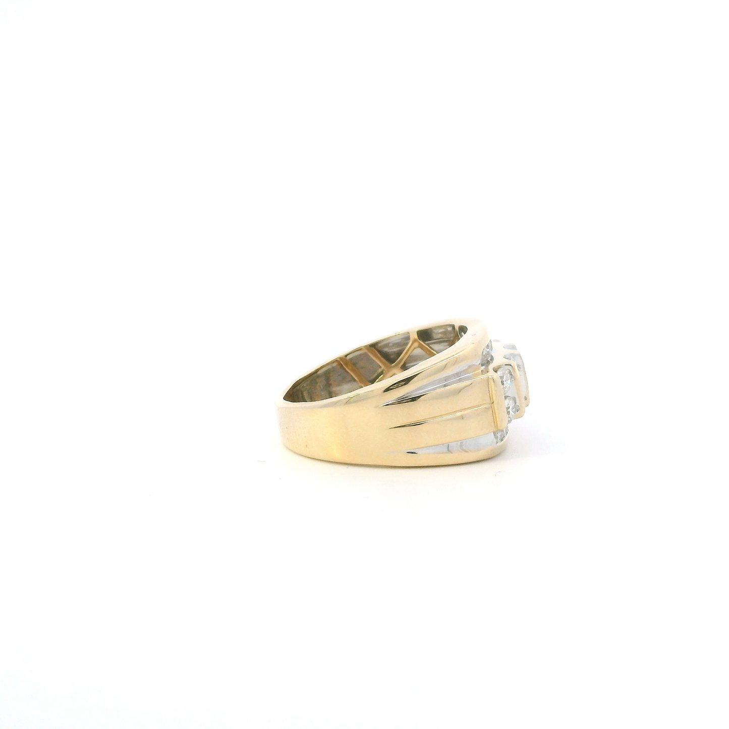 10K Yellow Gold Diamond Men's Ring - 1.50ct