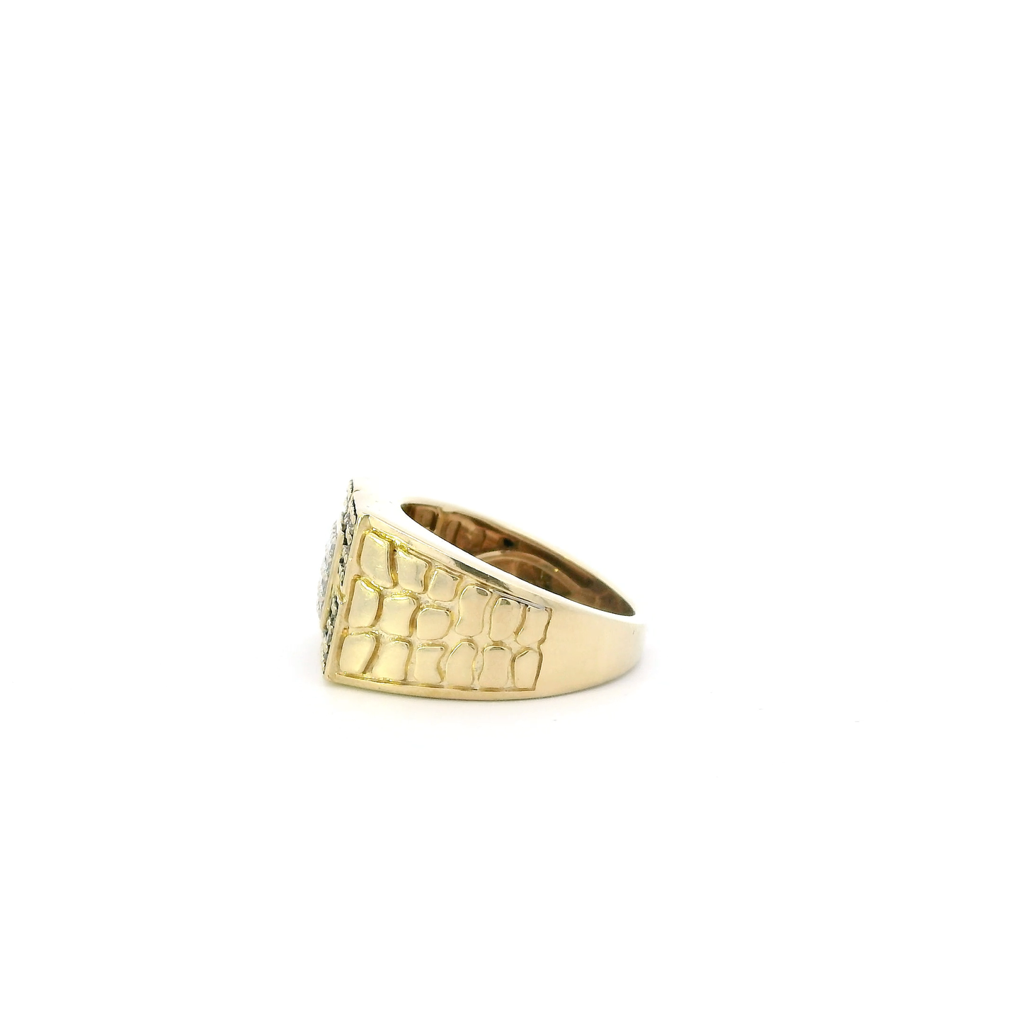 10K Yellow Gold Square Diamond Ring - 0.42ct