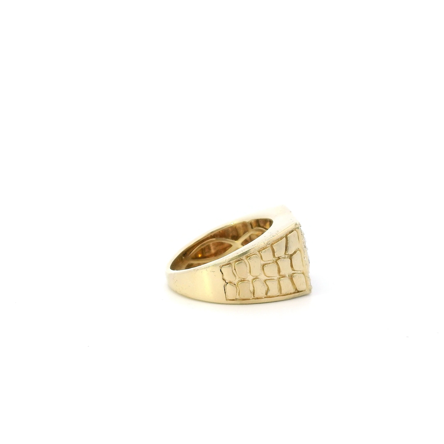 10K Yellow Gold Square Diamond Ring - 0.42ct