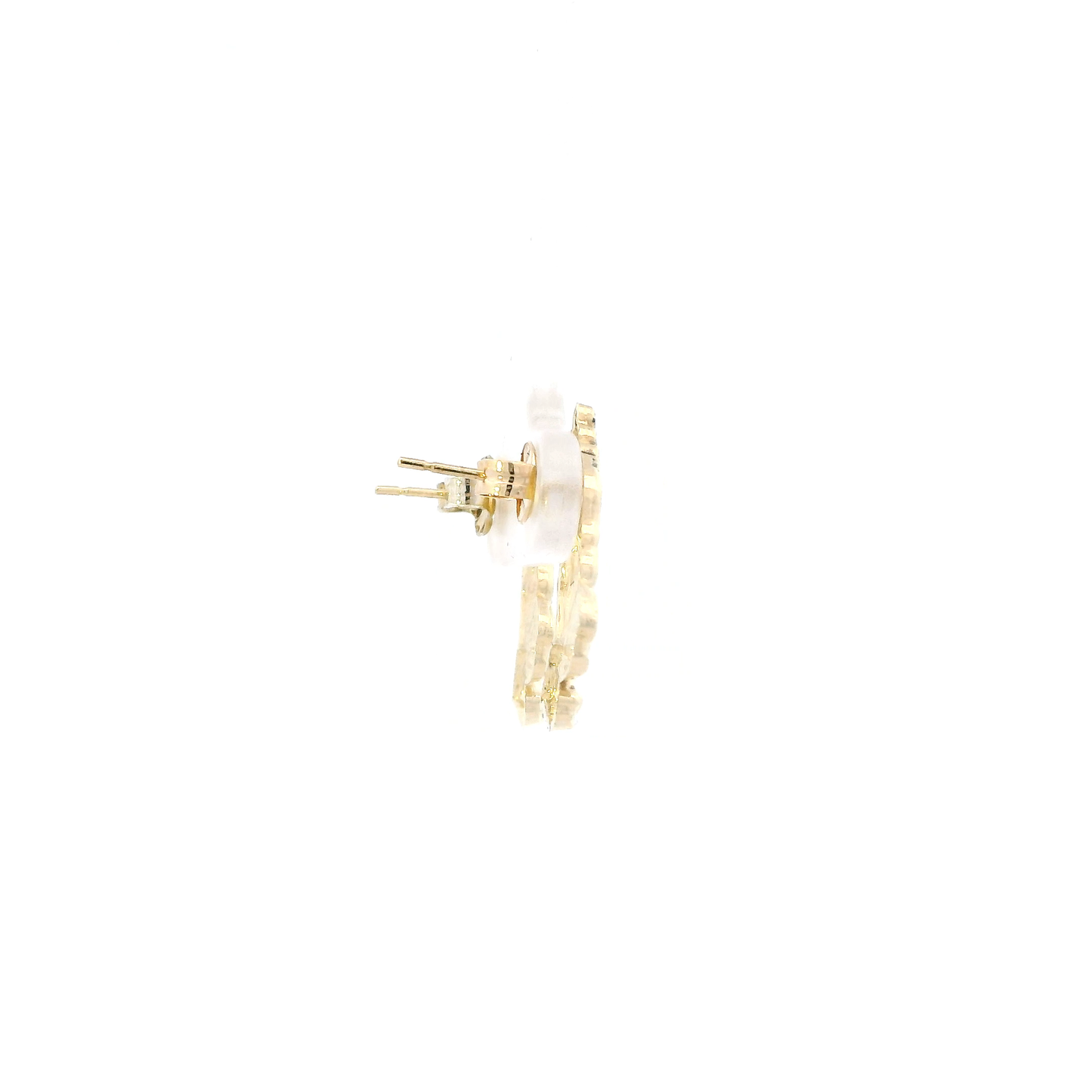 10K Yellow Gold Praying Hands Stud Earrings