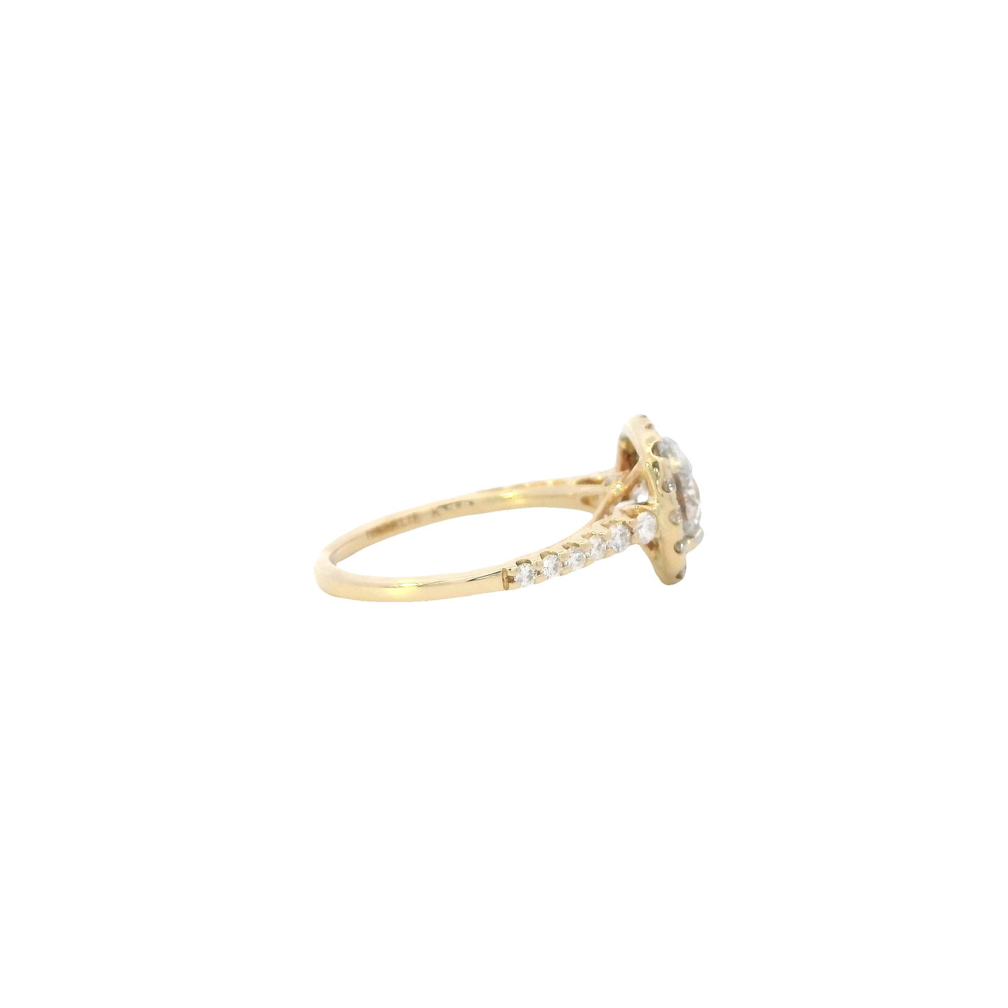 14K Yellow Gold Lab Grown Diamond Women's Ring - 1.64ct