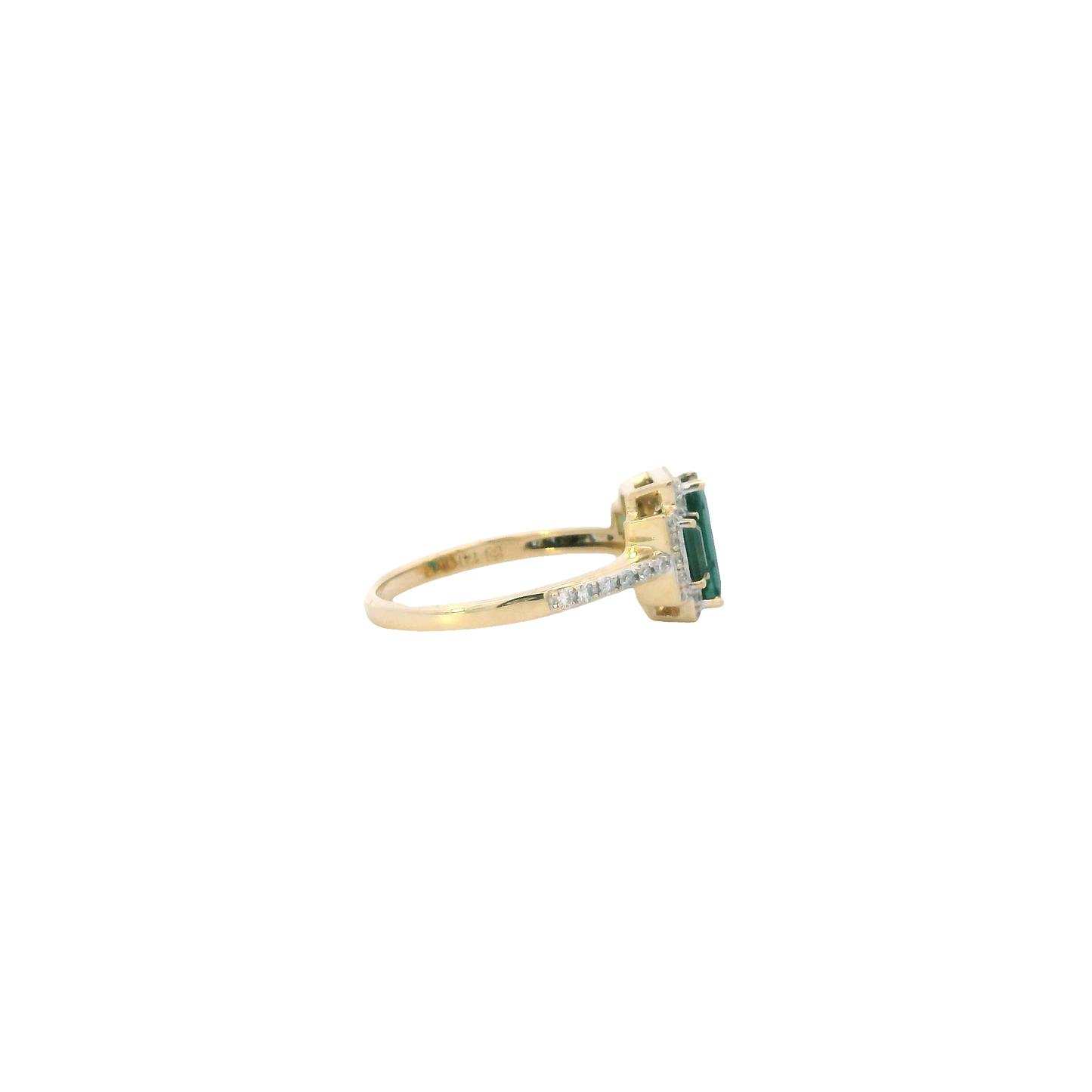 14K Yellow Gold Green Tourmaline Women's Ring
