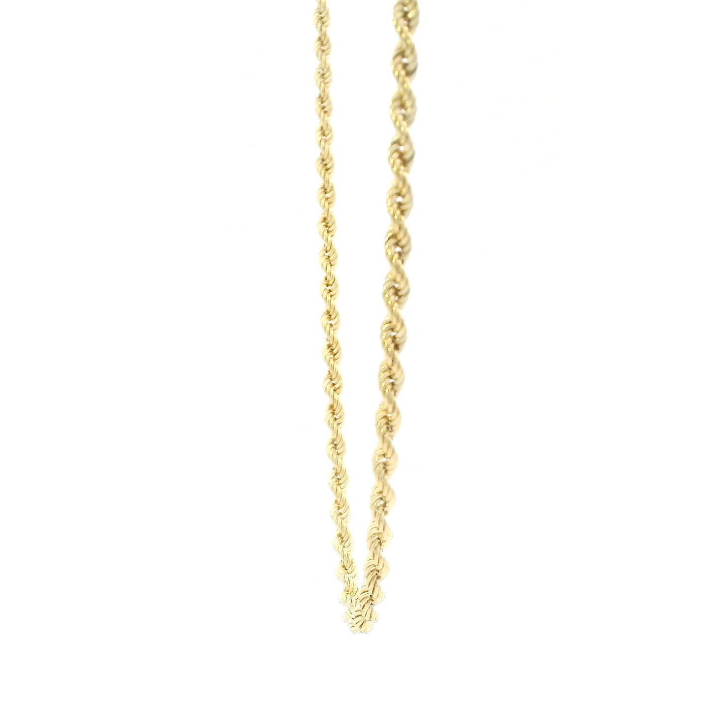 10K Yellow Gold 20" Hollow Rope Chain