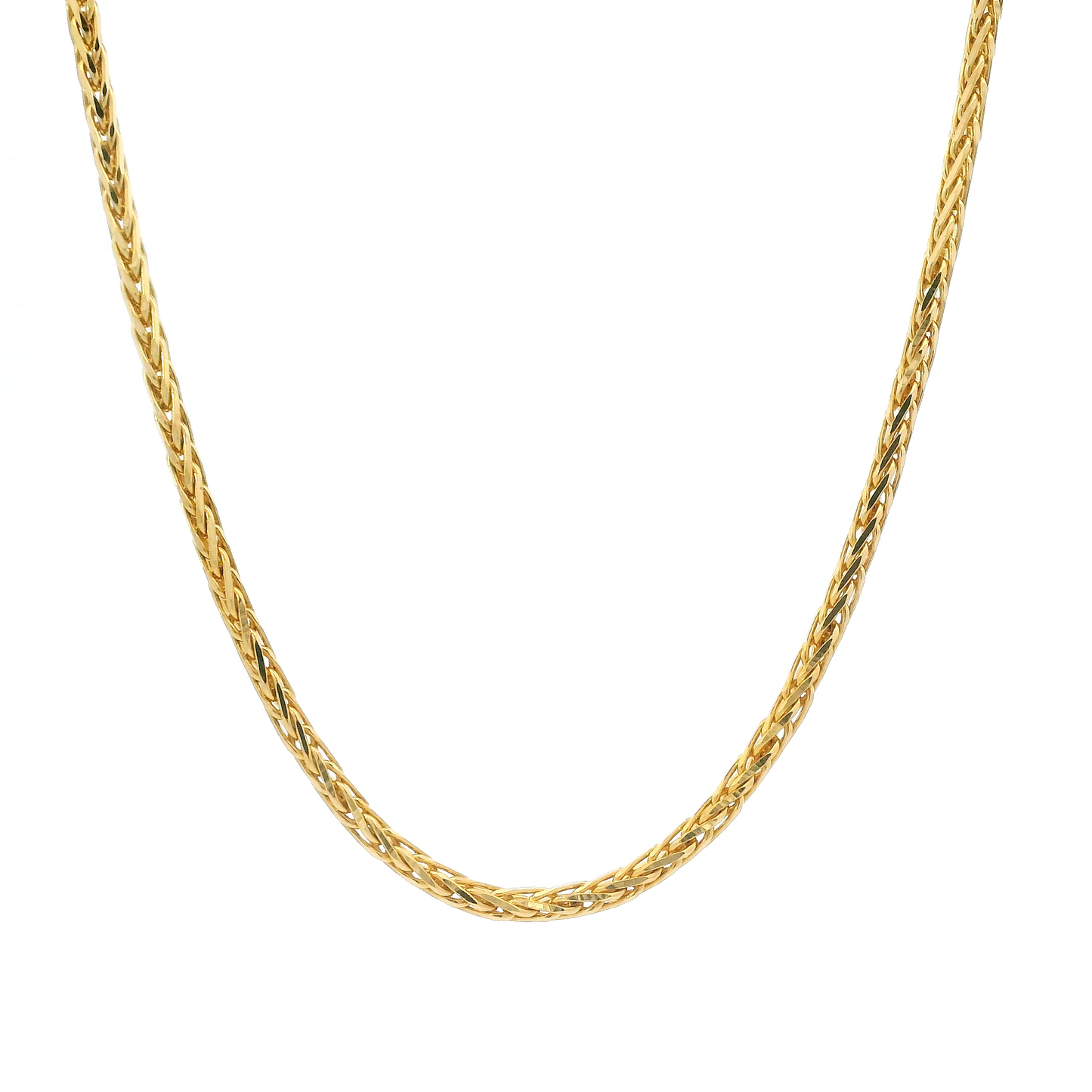 22K Yellow Gold 18" Wheat Chain