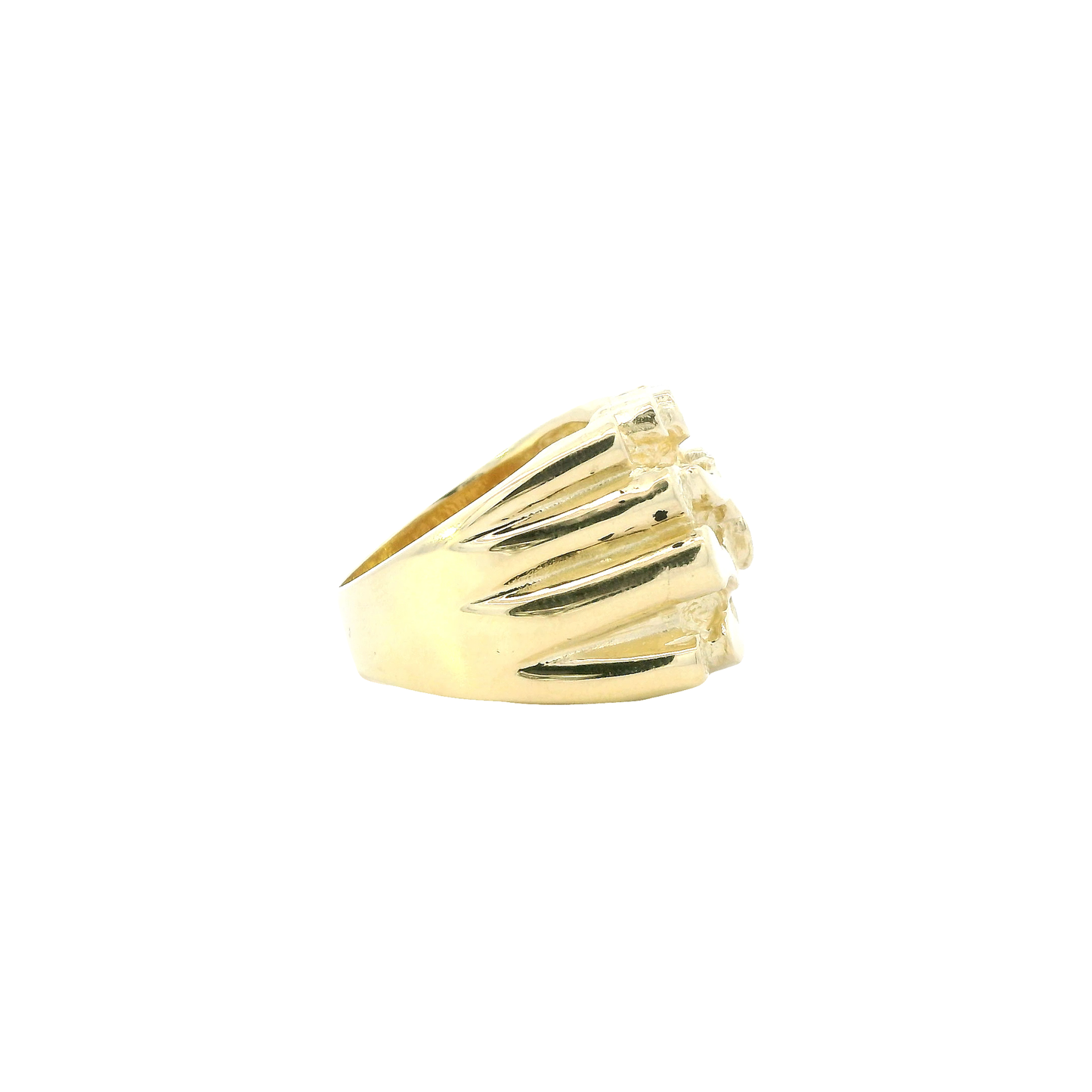 10K Yellow Gold Nugget Men's Ring