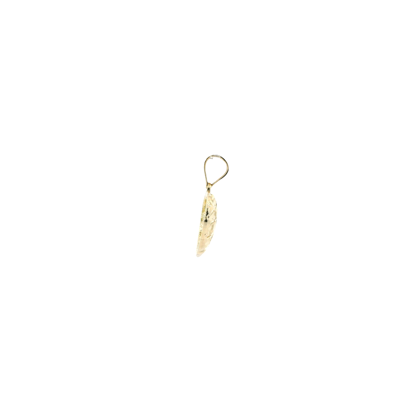 10K Yellow Gold Nugget Heart Pendant