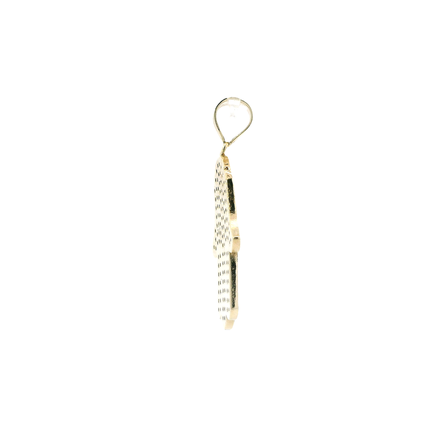 10K Yellow Gold Pave Hamsa Hand Pendant