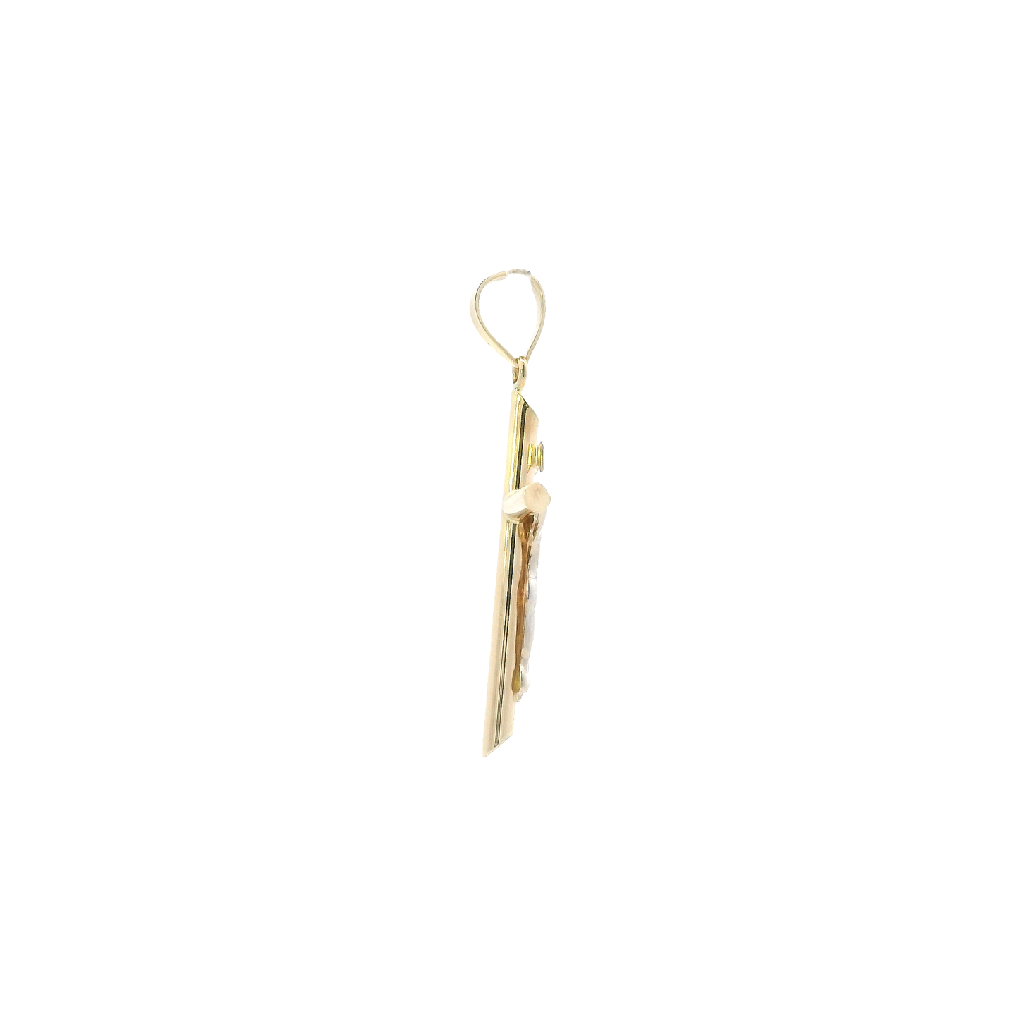 14K Yellow & White Gold Crucifix Pendant