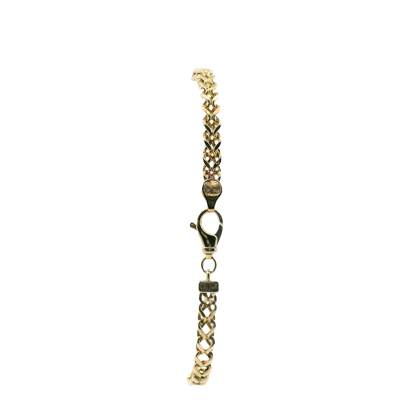 14K Yellow Gold 8" Franco Bracelet