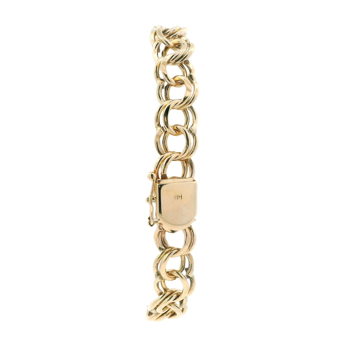 14K Yellow Double Link Bracelet