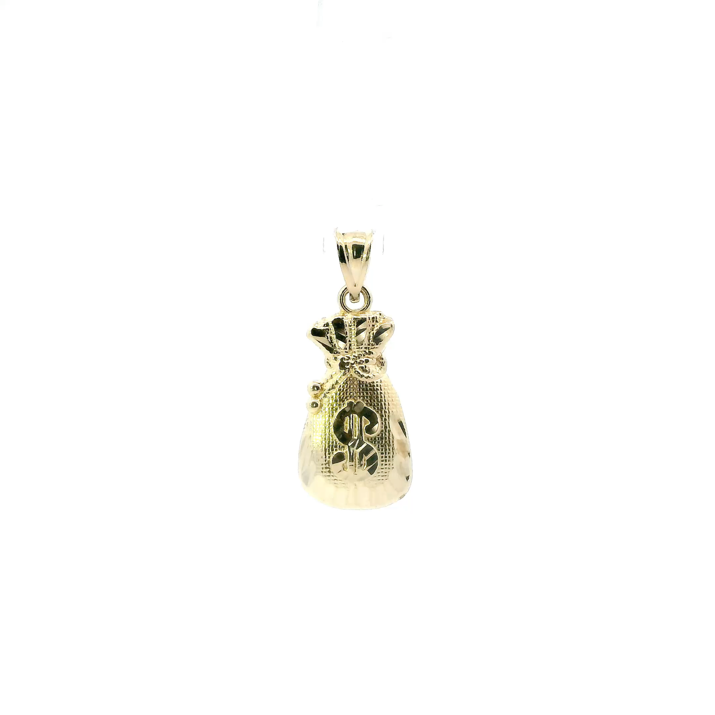 10K Yellow Gold Money Bag Pendant