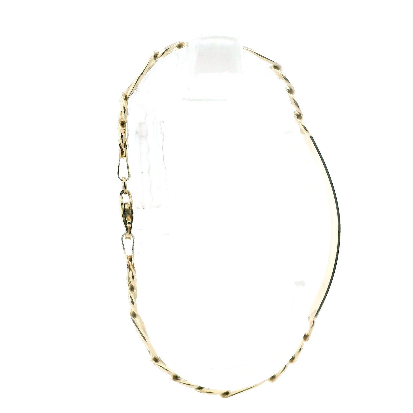 10K Yellow Gold 8" ID Figaro Bracelet