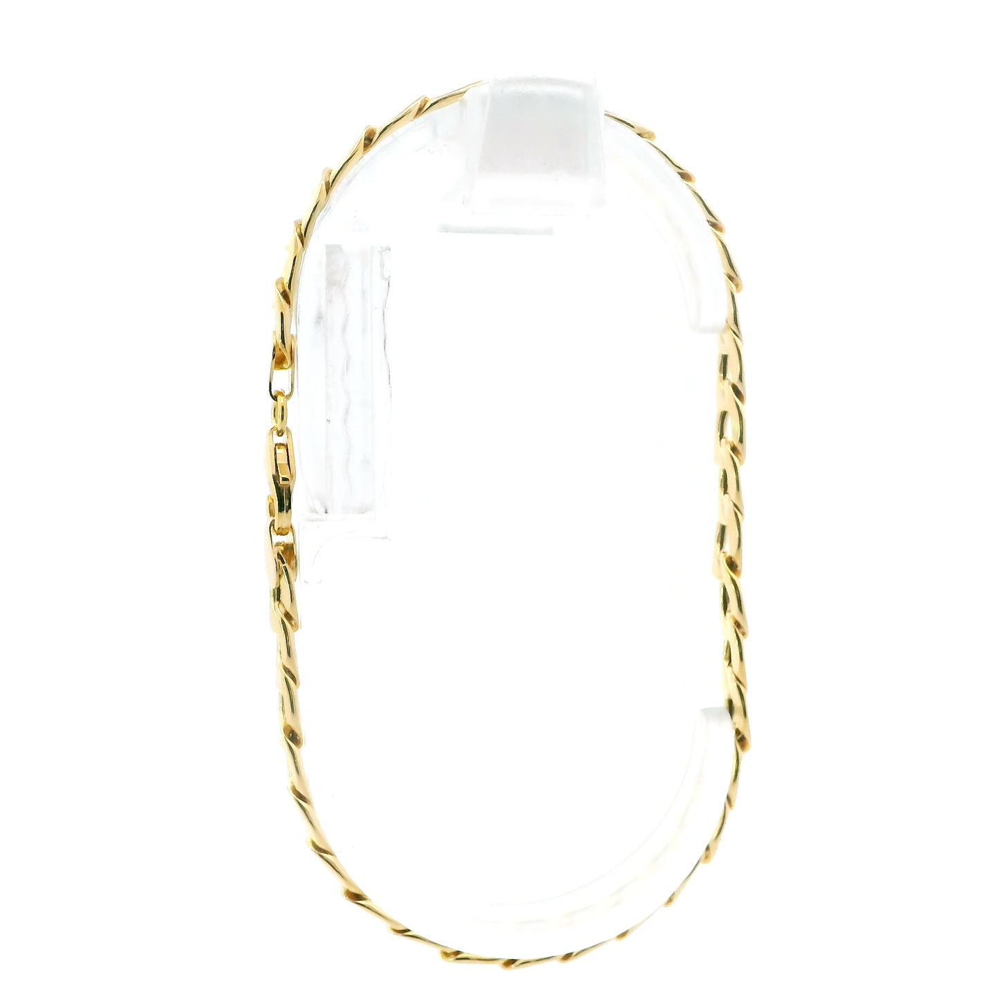 18K Yellow Gold 8" Hollow Curb Bracelet