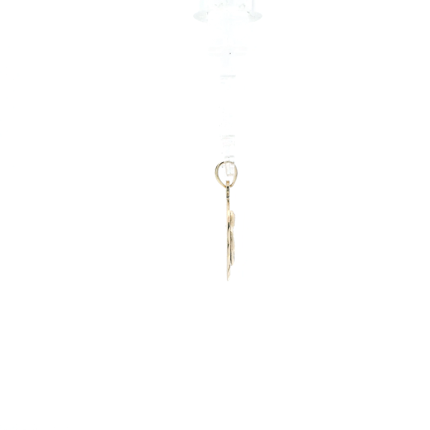 14K Yellow Gold Oval Religious Pendant