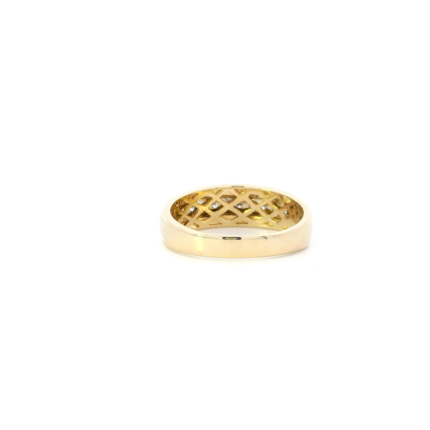 14K Yellow & White Gold Diamond Men's Ring-0.50ct