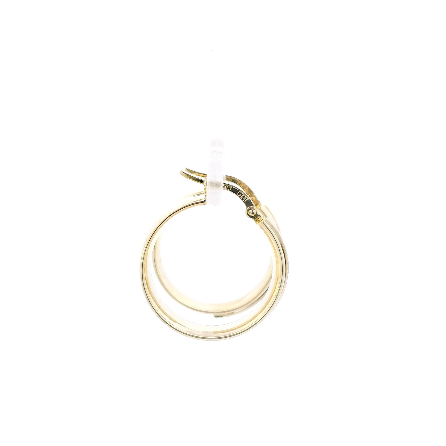 14K Yellow Gold Hollow Hoop Earrings