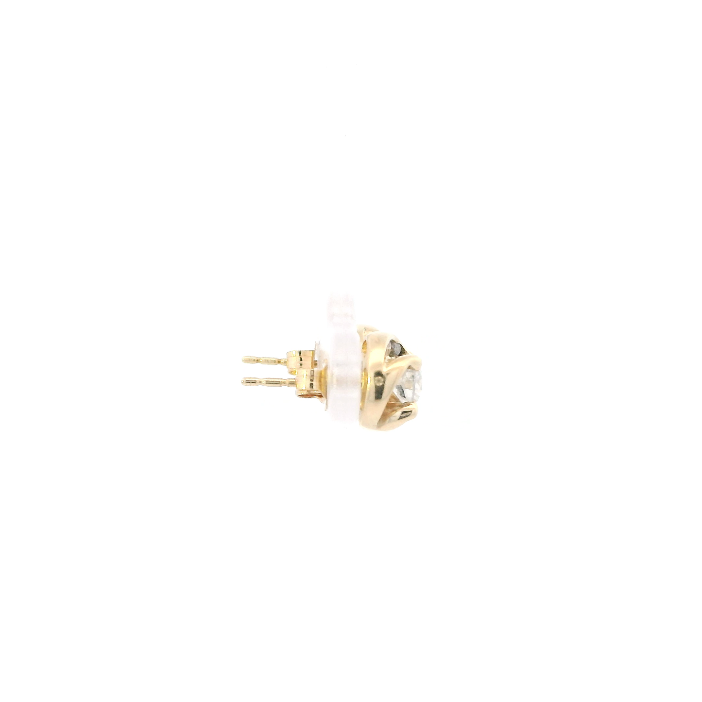 14K Yellow Gold Diamond Stud Earrings - 0.98ct