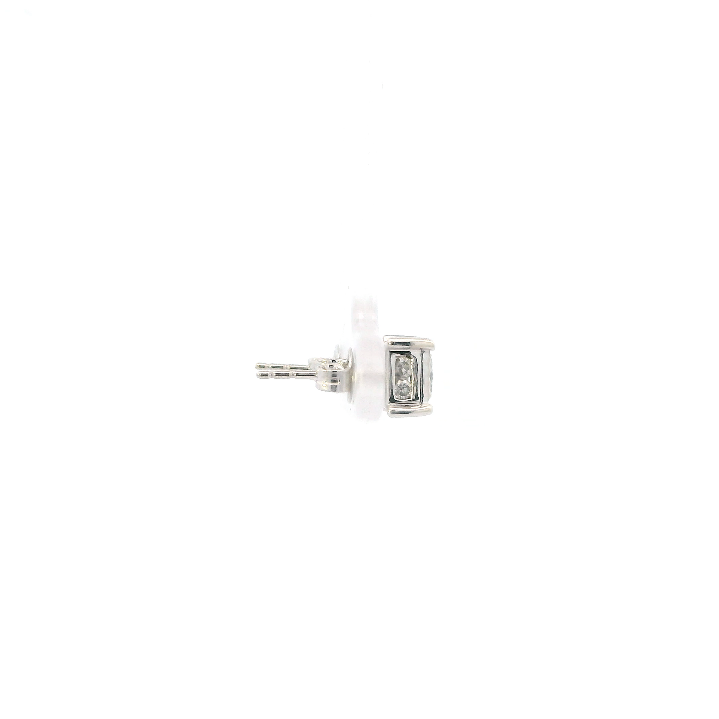 14K White Gold Diamond Earrings - 1.02ct