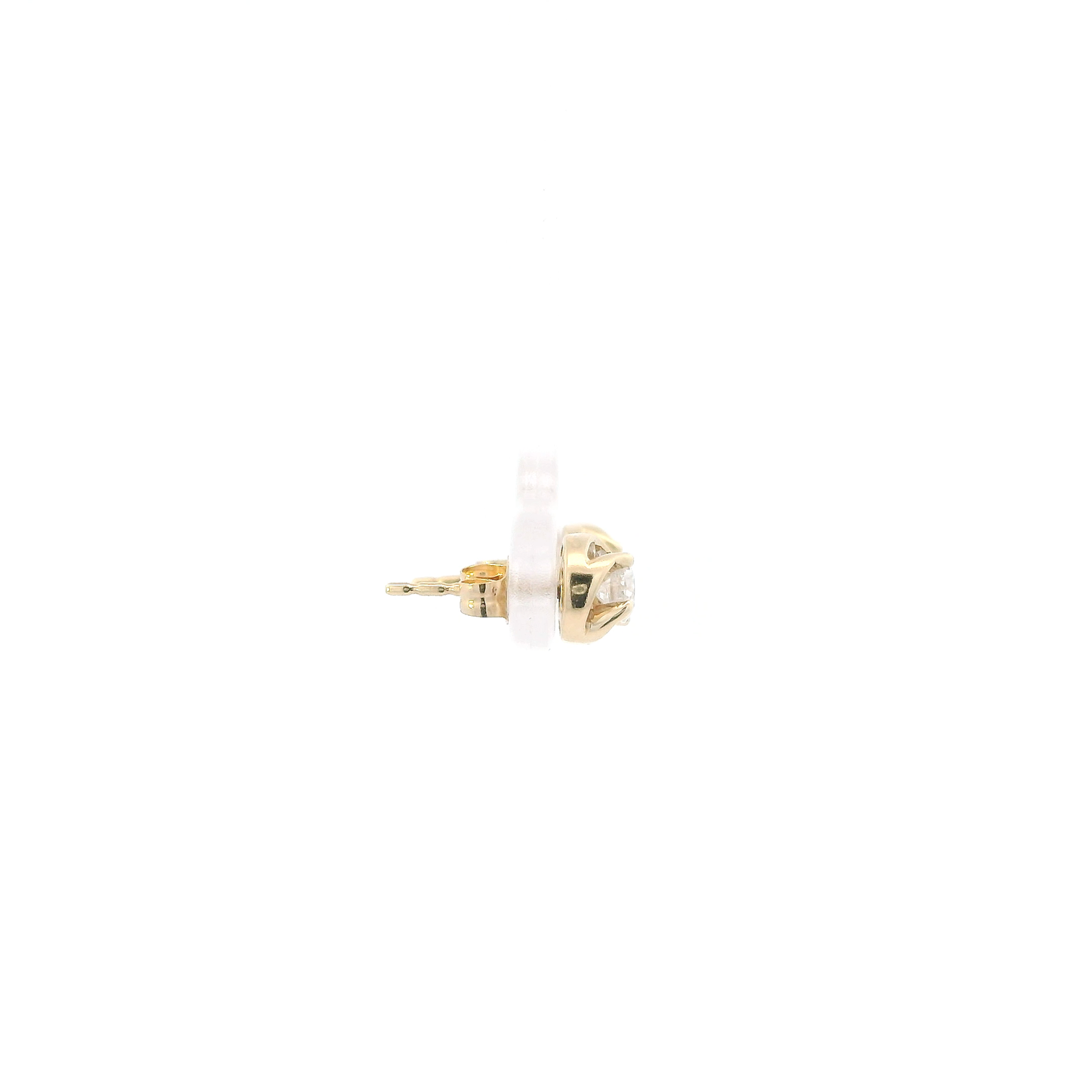 14K Yellow Gold Diamond Stud Earrings - 0.42ct